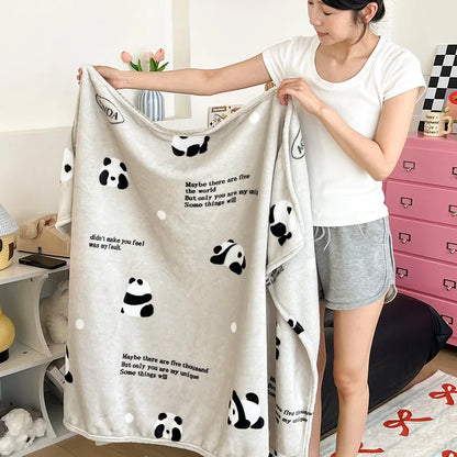 DecorBites™ Double-Sided Thin Velvet Printed Blanket for Adults - Spring Autumn Bedding & Sofa Decor