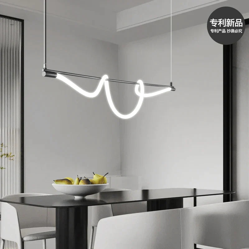 Gold Modern LED Chandelier 120cm Tricolor Light