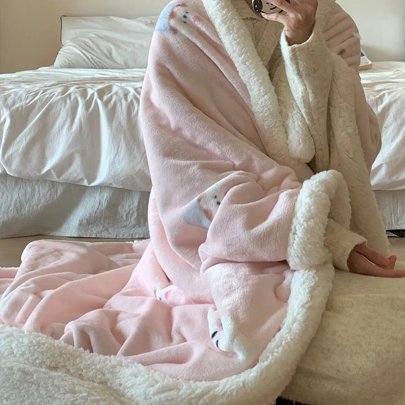 Cartoon Plush Sofa Blanket