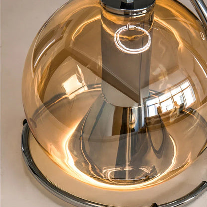 DecorBites™ Industrial Amber Glass Pendant Light Adjustable Chandelier for Kitchen Bedroom Hallway