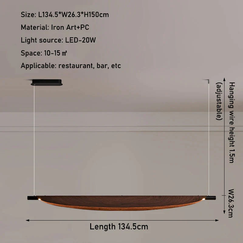 DecorBites™ LED Wabi Sabi Chandelier: Modern Japanese Dining Table Pendant Light for Home, Office, and Bar