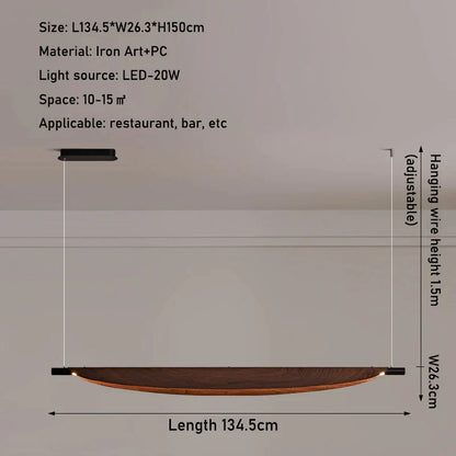 DecorBites™ LED Wabi Sabi Chandelier: Modern Japanese Dining Table Pendant Light for Home, Office, and Bar