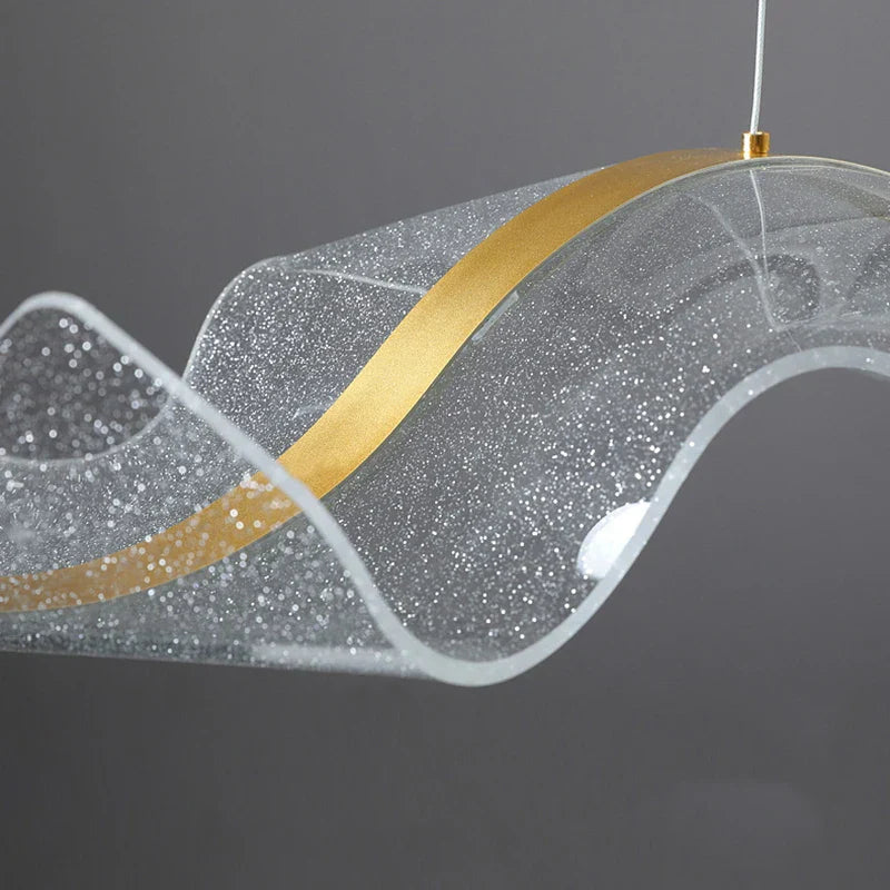 DecorBites™ LED Acrylic Chandelier Dining Room Light Fixtures Adjustable Kitchen Hanging Lamp
