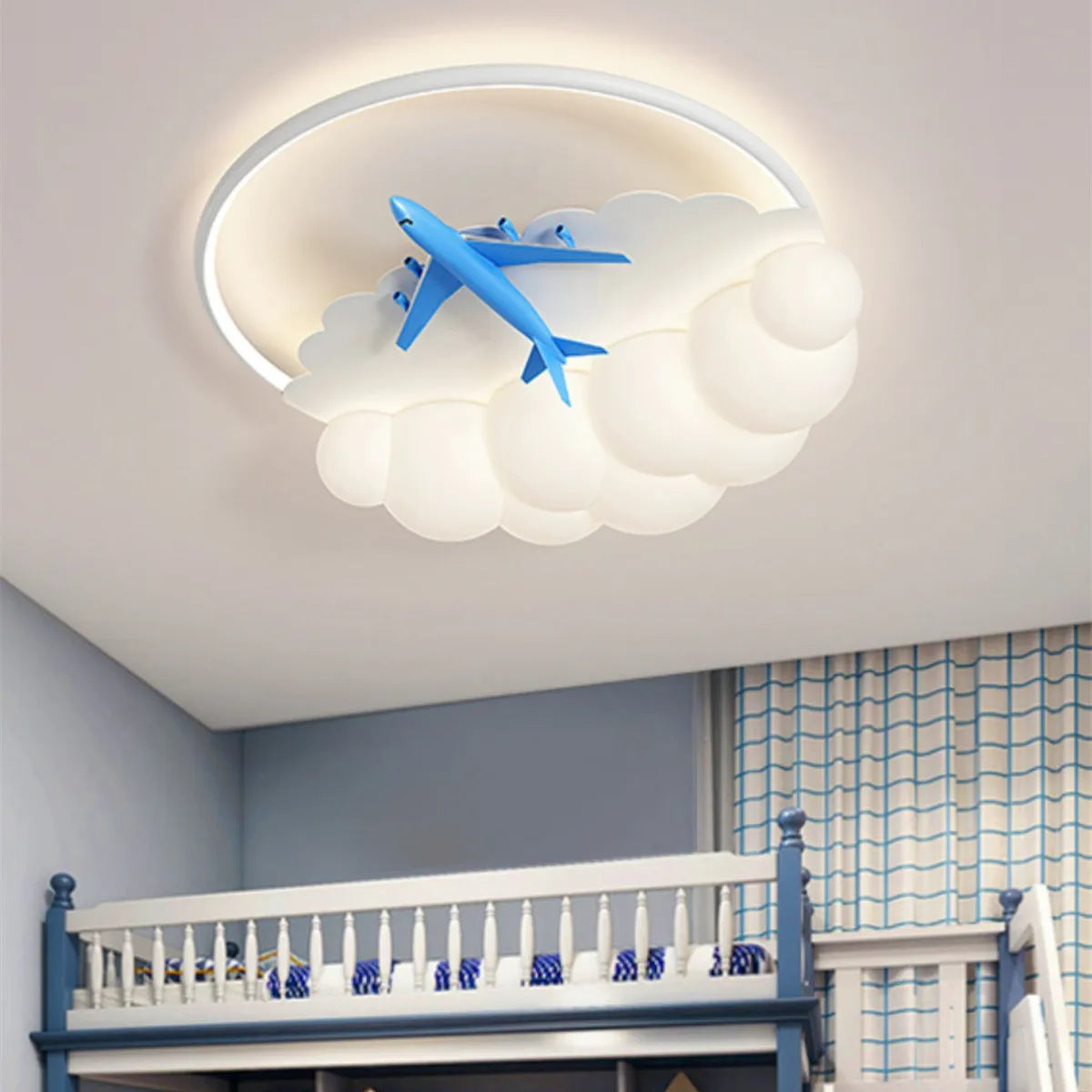 DecorBites™ Kids Cloud Airplane Chandelier Ceiling Light for Children's Bedroom