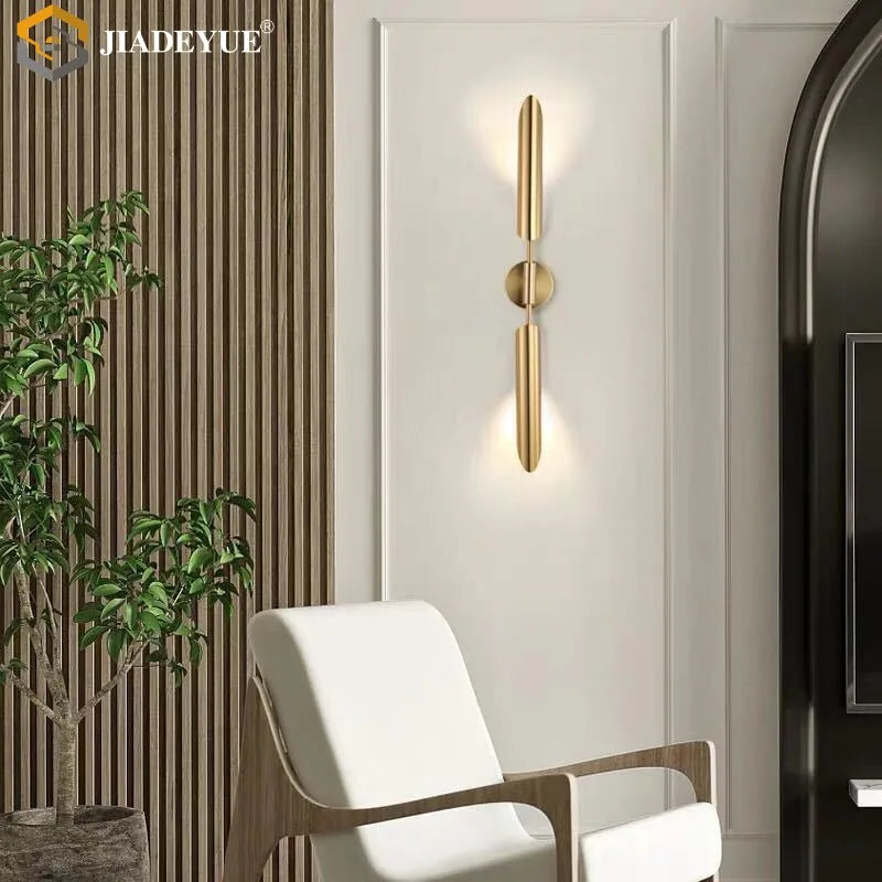 DecorBites™ Gold LED Single Head Wall Lamp for Living Room, Bedroom, and Corridor