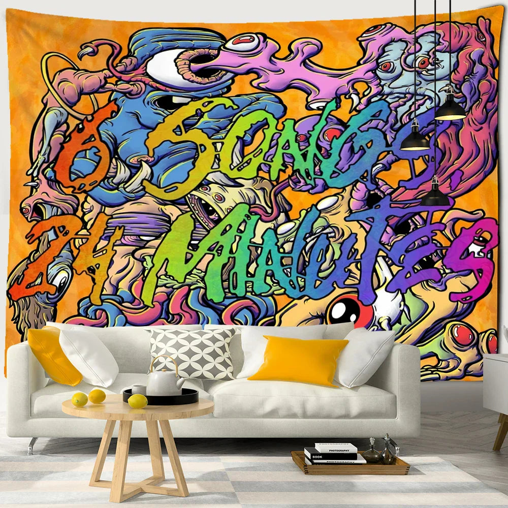 Anime Girl Tapestry Art