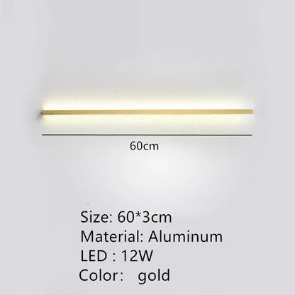 DecorBites™ LED Wall Lights Dimming Switch Black Gold White Metal Sconces Bedroom Aisle Lamp