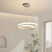 Black Double-Ring Pendant