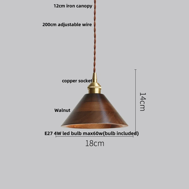 DecorBites™ Glass LED Pendant Lamp Copper Socket for Dining Living Room Decor