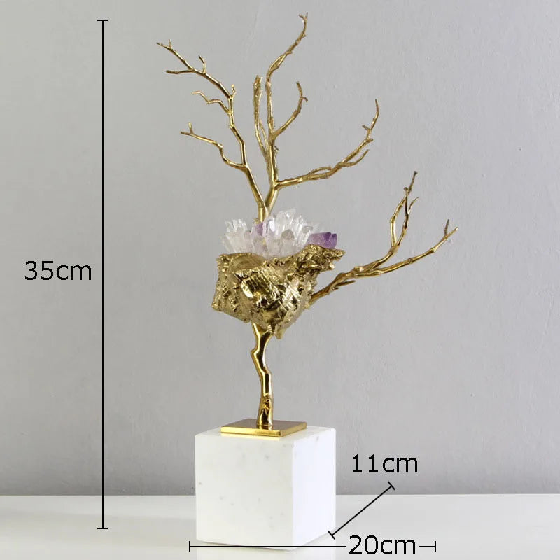 Golden Metal Conch Sculpture