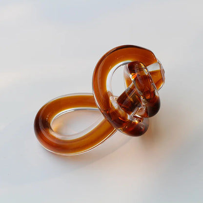 DecorBites™ Geometric Glass Twine Knot Ornament Home Decor