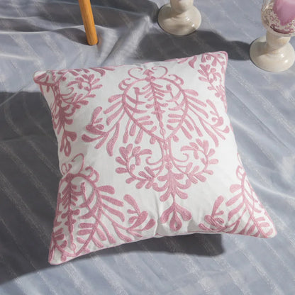DecorBites™ Cotton Flower Embroidered Geometry Pillowcase 45*45cm - Sofa Living Room Bedside Pillows