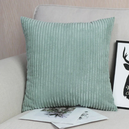 DecorBites™ Corduroy Pillow Cover: Striped Cushion for Sofa Bed - Nordic Home Decor