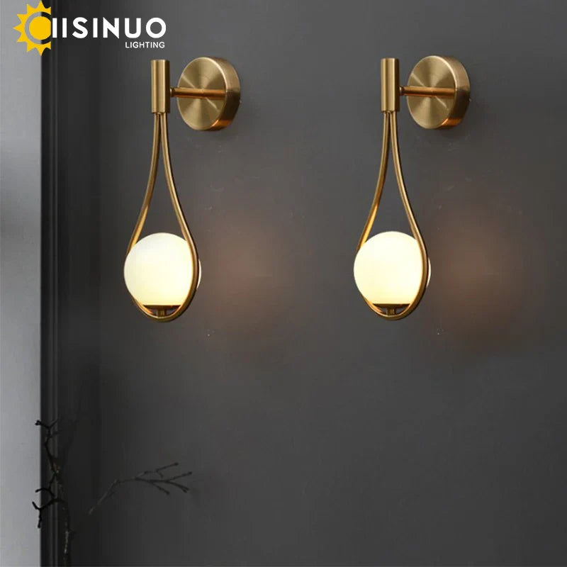 Gold Nordic G9 Bulb Hallway Wall Sconce