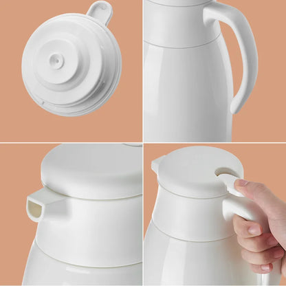DecorBites™ Glass Insulation Kettle: Large Capacity Thermos Bottle for Long-Term Hot/Cold Drinks