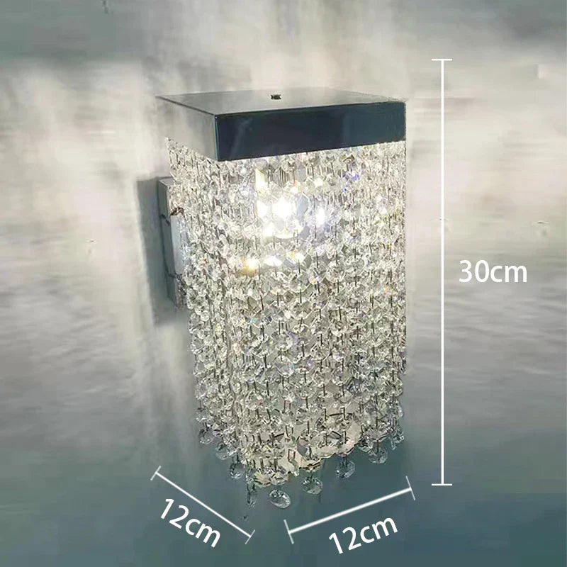 DecorBites™ Crystal Tassel Chandelier: Modern Luxury Silver Hanging Lamp for Dining Room