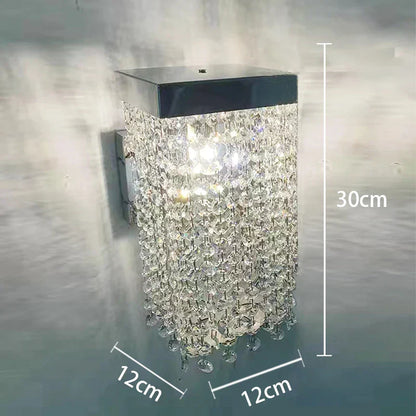 DecorBites™ Crystal Tassel Chandelier: Modern Luxury Silver Hanging Lamp for Dining Room
