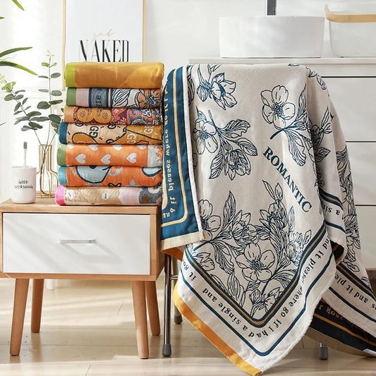 DecorBites™ Cotton Bath Towel - Soft & Absorbent 80x160cm - Large & Luxurious