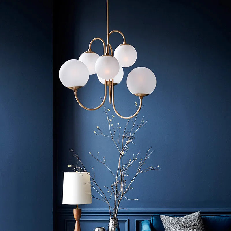 DecorBites™ Glass Balls Chandelier Pendant Light for Living Dining Room