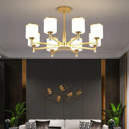 DecorBites™ Glass Chandelier: Nordic Modern LED Hanging Light for Living Room and Bedroom