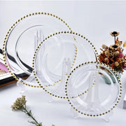 Gold Beaded Glass Plate