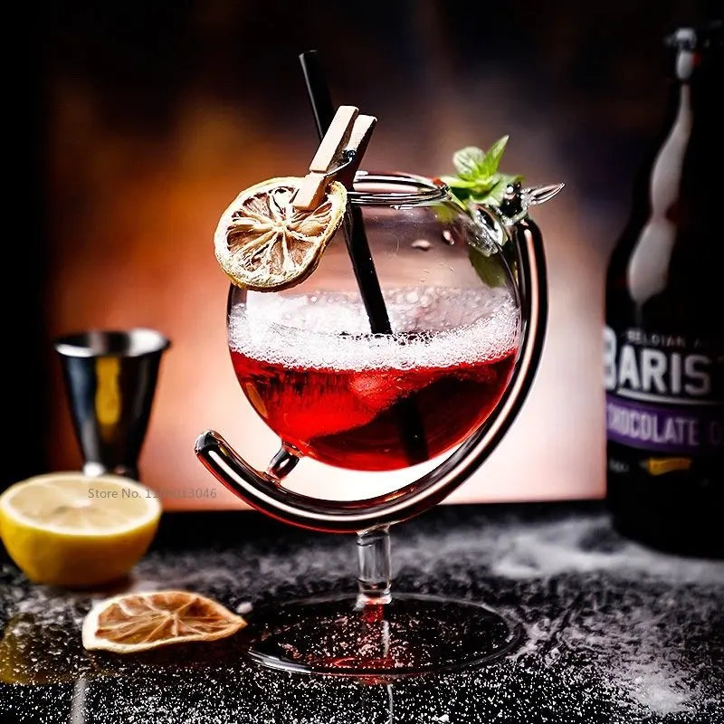 Glass Globe Wine Glasses Set