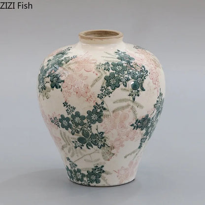 DecorBites™ Cracked Texture Blue & White Porcelain Vase, Table Decor, Flower Arrangement Aesthetic