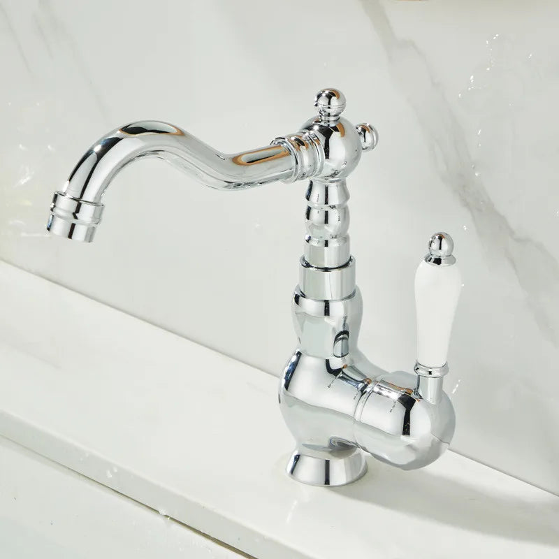 Gold Contemporary Sink Faucet