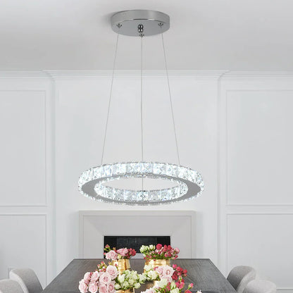 DecorBites™ Crystal LED Pendant Chandelier for Home Décor - Modern Art Fixture