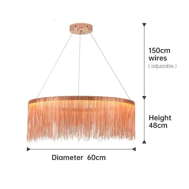 Aluminum Waterfall Pendant Light