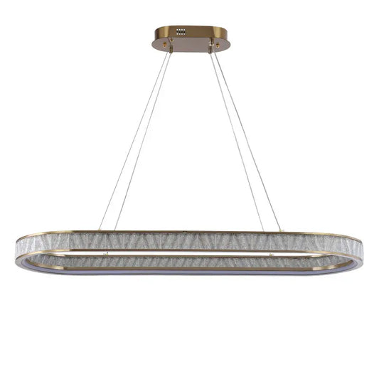 DecorBites™ Crystal Oval Pendant Chandelier for Living Room Bedroom Dining Room Lighting