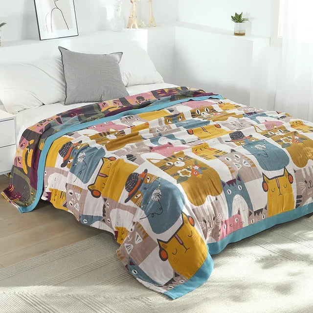 Cotton Gauze Boho Quilt