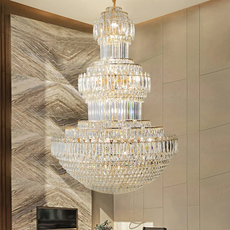 DecorBites™ Crystal Duplex Decorative Luxury Lighting for Hotel Lobbies and Living Rooms