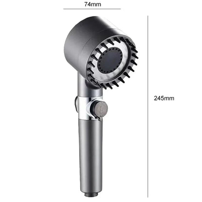 DecorBites™ High Pressure Showerhead with Filter, 4 Modes Massage, Water Saving