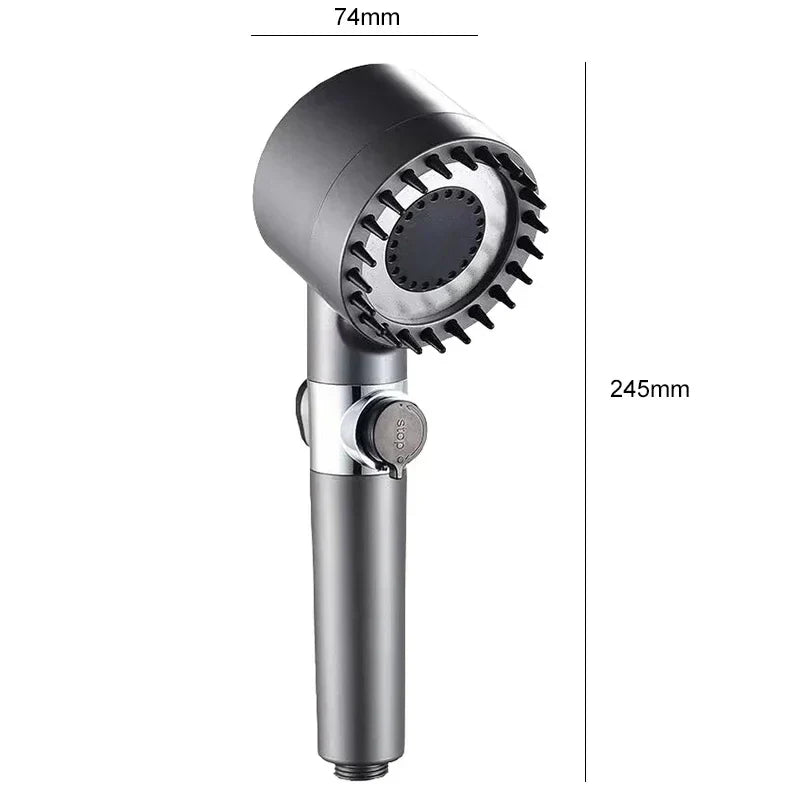 Chrome Filter Massage Showerhead