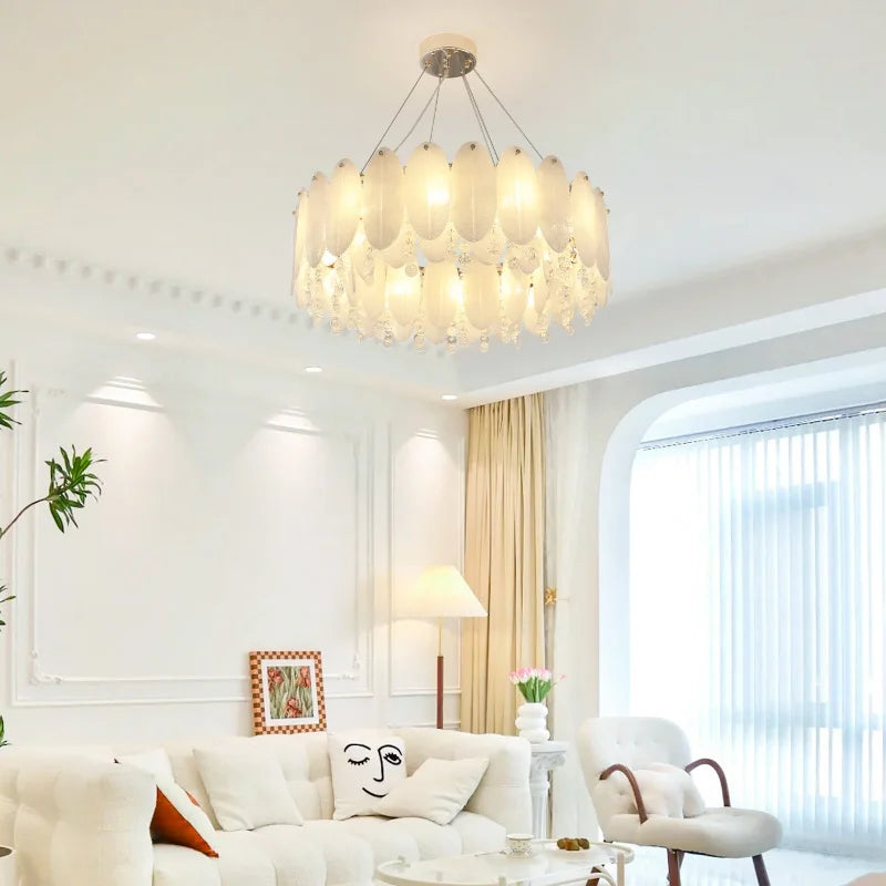 DecorBites™ Cream Wind LED Chandelier for Master Bedroom, Living Room & Children's Room