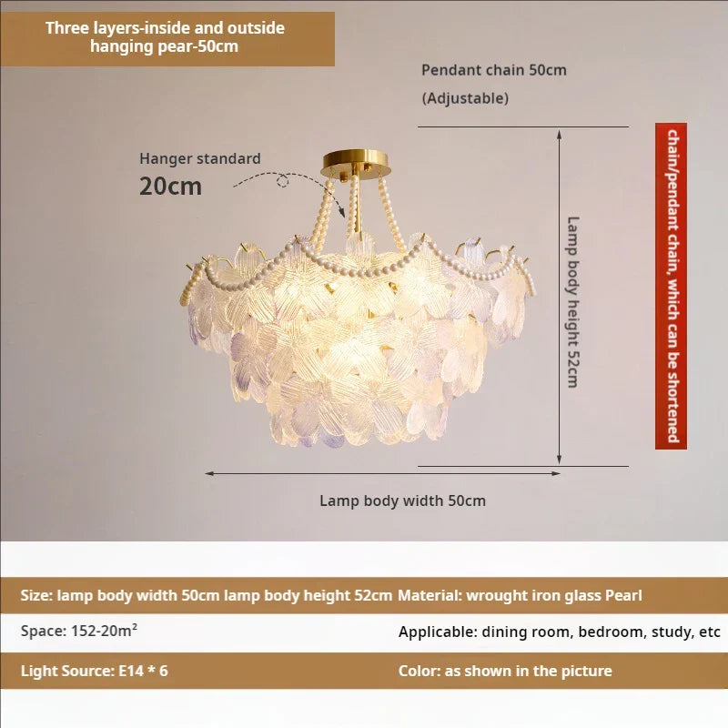 Crystal Leafless Chandelier