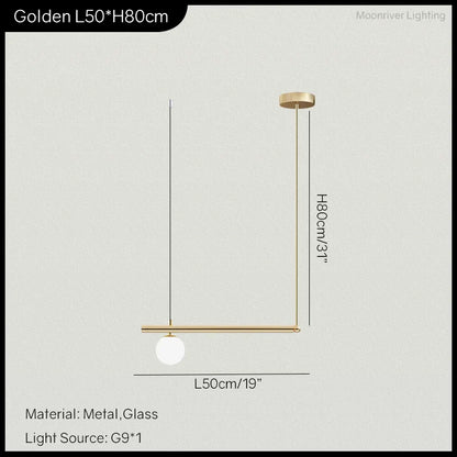 DecorBites™ LED Linear Hanging Lamp for Home Modern Minimalist Living Room Chandelier