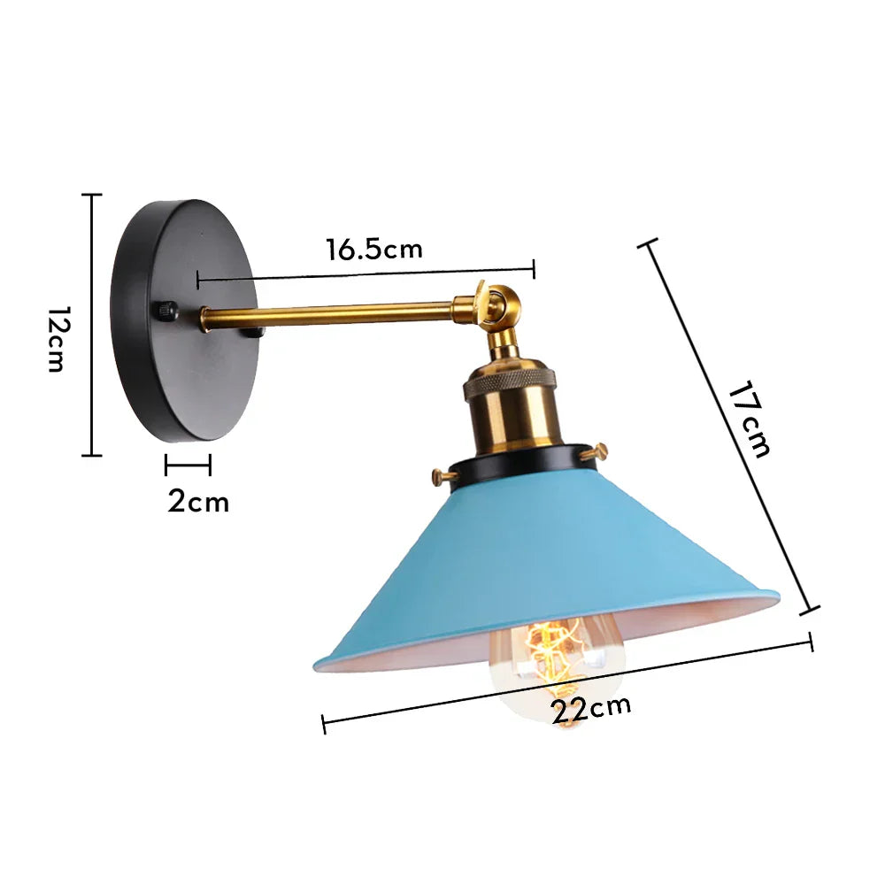 DecorBites™ Industrial Retro Loft Wall Sconce E27 Bedside Lights Fixtures for Living Room