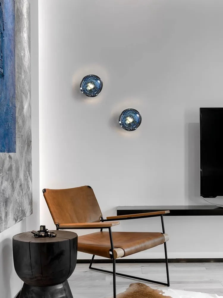 DecorBites™ Crystal Glass Wall Sconce Lamps for Stylish Living Room and Bedroom Lighting
