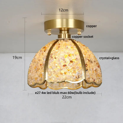 DecorBites™ Glass Crystal Ceiling Light Fixture Modern Nordic Design