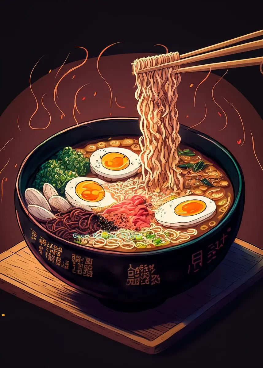 Neon Food Canvas Art