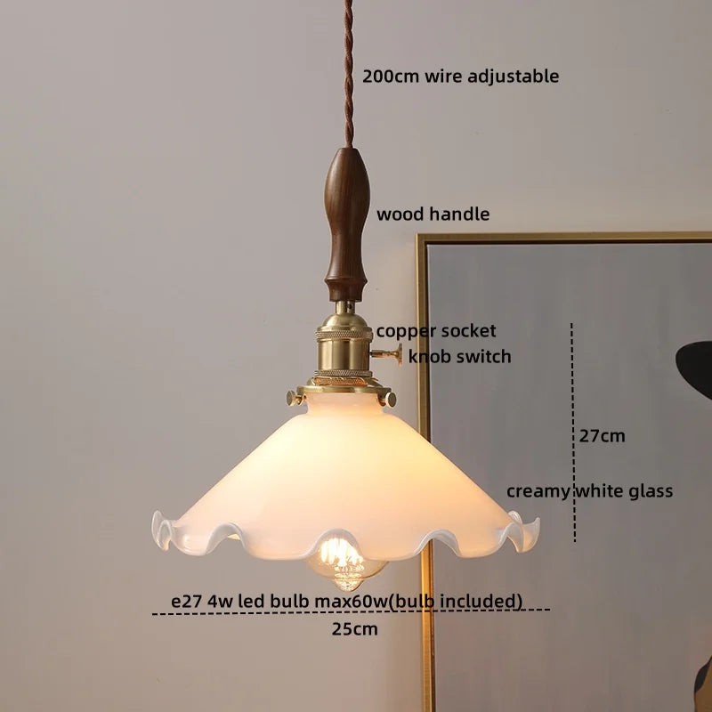 DecorBites™ Glass Copper LED Pendant Lights for Modern Style Dining Kitchen Bedroom