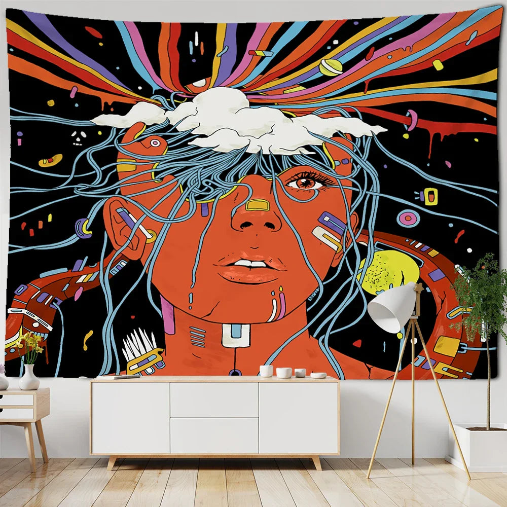 Anime Girl Tapestry Art