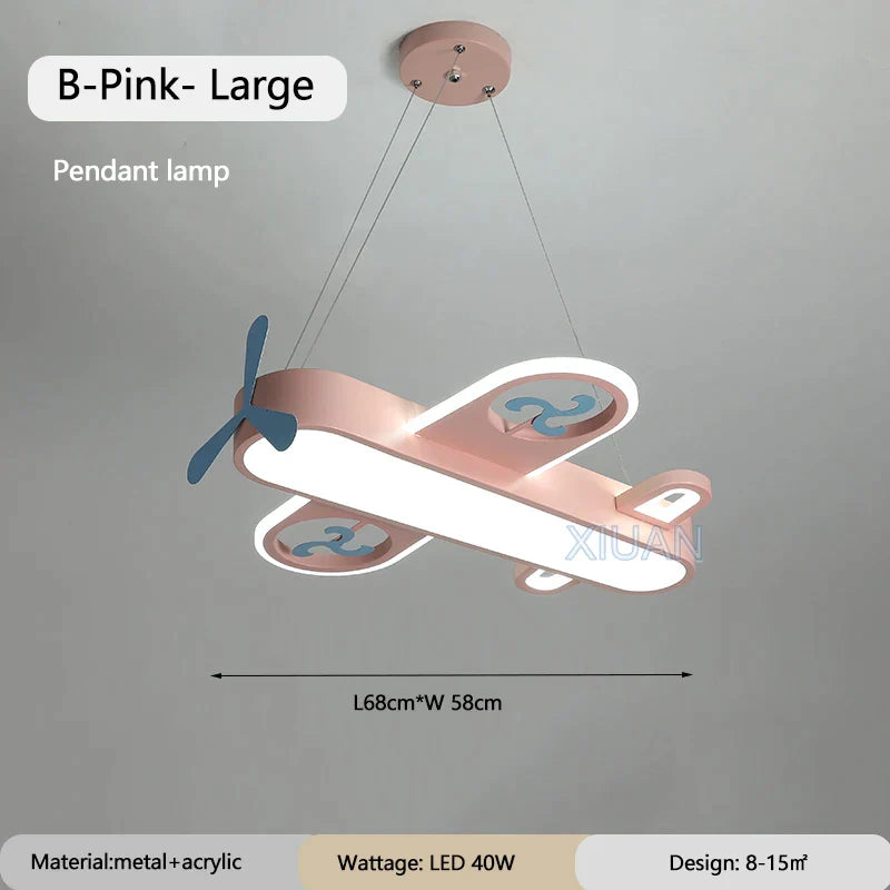 Metal Airplane Pendant Light