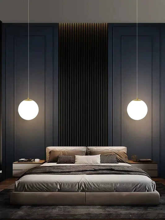 DecorBites™ Glass Ball LED Pendant Chandelier for Dining and Bedroom