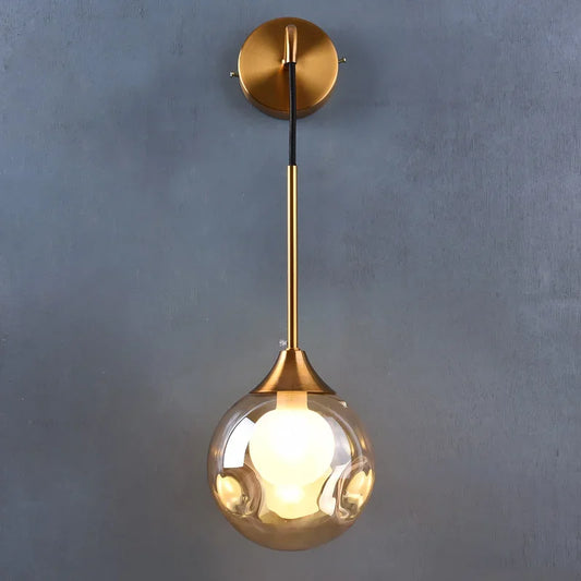 DecorBites™ Glass Ball Gold LED Wall Sconce Modern Nordic Indoor Lamp Fixture