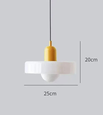 Nordic Vintage Orange Glass Pendant Light
