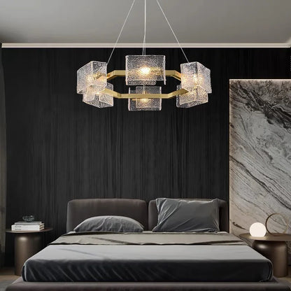 DecorBites™ Crystal Chandelier: Modern Luxury Pendant Light for Living Room, Restaurant, and Bar