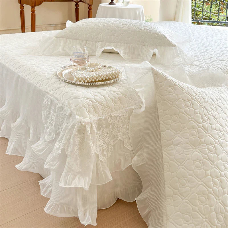 Ice Silk Quilted Bed Skirt